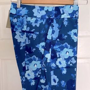 NWT J.Crew - Not Factory - Flowered Trouser Pants Sz 4